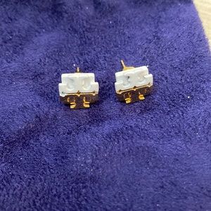 Tory Burch logo earrings